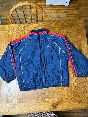 Vintage Wilson fleece lined warm up Jacket windbreaker